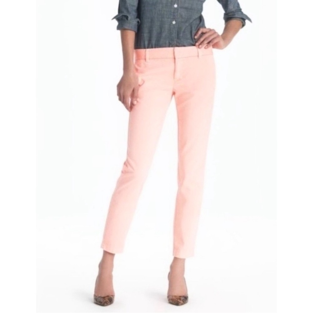 J. CREW Pants Stretch City Fit Cropped Pastel Pink Size 6